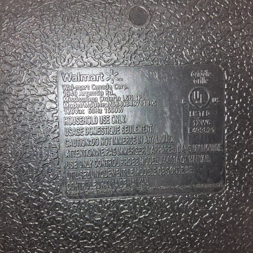 MAINSTAYS CERAMIC ELECTRIC GRIDDLE - 20" - BLACK image 4