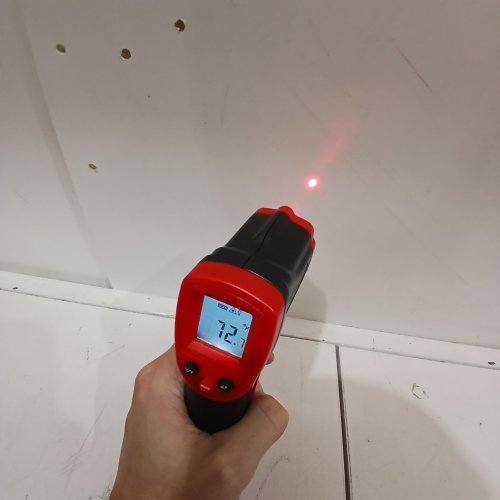 WINTACT INFRARED DIGITAL LASER THERMOMETER GUN FOR NON SURFACE CONTACT FOR COOKING AND HVAC -NOT FOR HUMAN USE - TEMPERATURE RANGE -50℃ TO 380℃ - RED image 2