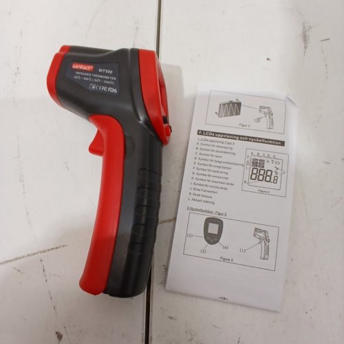 WINTACT INFRARED DIGITAL LASER THERMOMETER GUN FOR NON SURFACE CONTACT FOR COOKING AND HVAC -NOT FOR HUMAN USE - TEMPERATURE RANGE -50℃ TO 380℃ - RED image 3