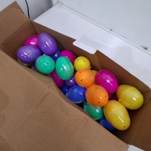 50PC PREFILLED EASTER EGGS WITH TOYS - ASSORTED COLORS image 3