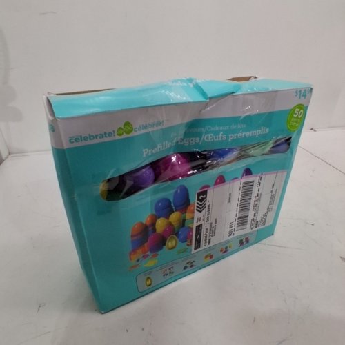 50PC PREFILLED EASTER EGGS WITH TOYS - ASSORTED COLORS image 4