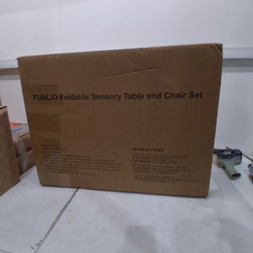 FUNLIO INDOOR/OUTDOOR WOODEN SENSORY TABLE AND CHAIR - BROWN - (MODEL: FL-077-SET) image 5