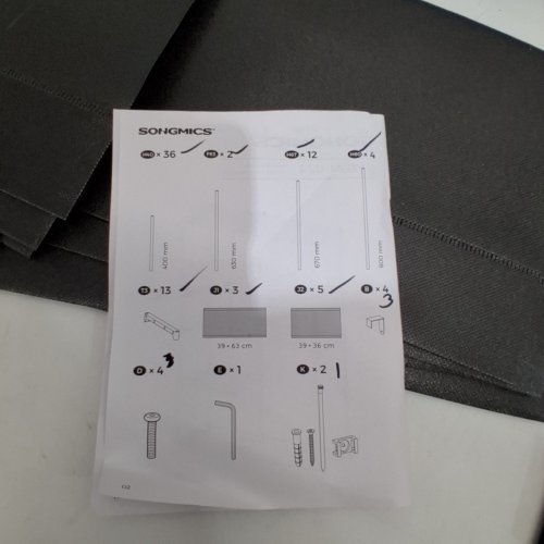 SONGMICS FREESTANDING CLOSET ORGANIZER, CLOTHES RACK, PORTABLE WARDROBE - BLACK MODEL: RYG24BK image 6