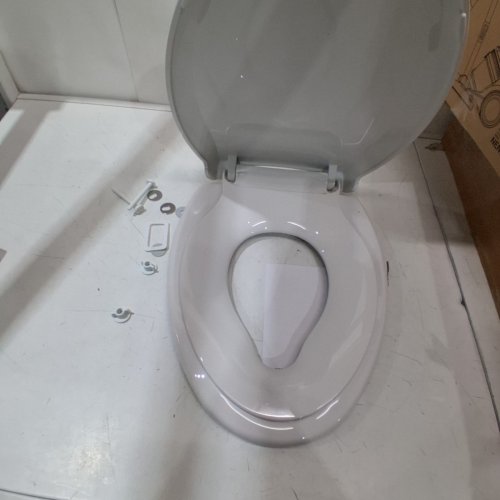 YASFEL TOILET SEAT WITH TODDLER TOILET SEAT & MAGNETS BUILT IN - 18.5" - WHITE image 3