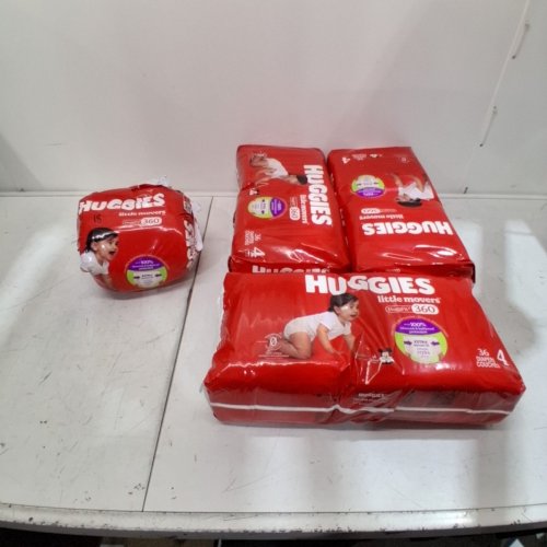 126PK HUGGIES LITTLE MOVERS DIAPERS - SIZE 4 (MODEL: 56601) image 3