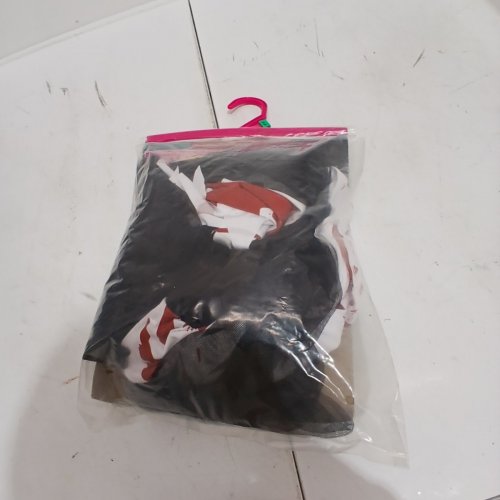 2PC GIRLS WAY TO CELEBRATE BLOODY BRIDE COSTUME - EXTRA LARGE (14-16) - WHITE/BLACK/RED image 3