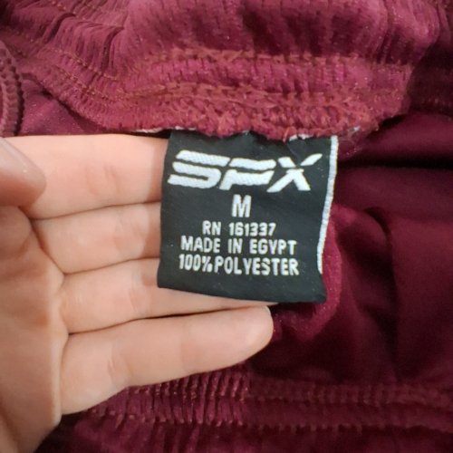 MEN'S SPX ATHLETIC SHORTS - MEDIUM - BURGUNDY/ORANGE image 3