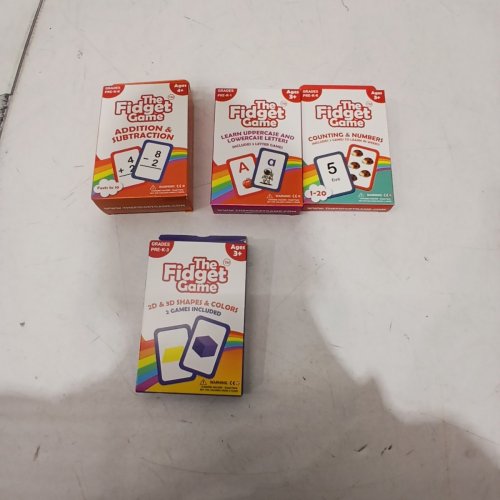 4PK THE FIDGET GAME - COUNTING & NUMBERS/ADDITION & SUBTRACTION/UPPERCASE & LOWERCASE/2D & 3D LEARNING CARD GAME image 2