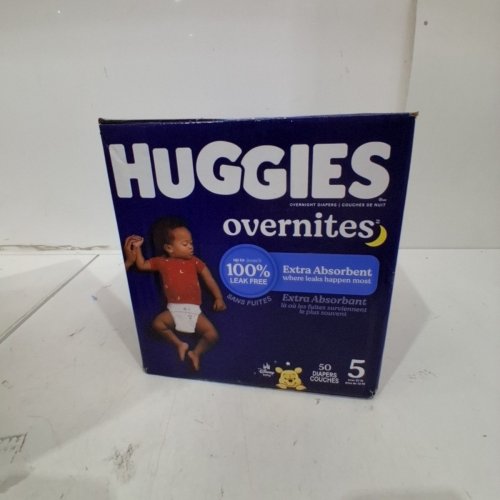 50PK HUGGIES OVERNITES NIGHTTIME BABY DIAPERS - SIZE 5 - WINNIE THE POOH image 2