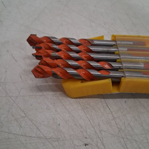 5PK DRILL BIT SET - 12MM X 120MM - ORANGE/SILVER image 3