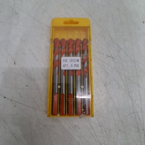 5PK DRILL BIT SET - 12MM X 120MM - ORANGE/SILVER image 4