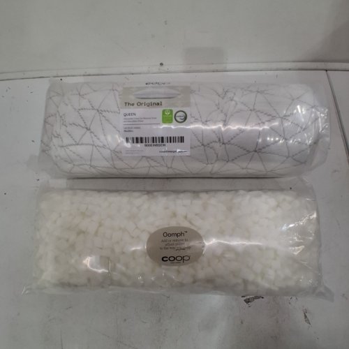 COOP ADJUSTABLE CROSS CUT MEMORY FOAM AND MICROFIBER PILLOW WITH ADDITIONAL FILLING - QUEEN - 19"X29" - WHITE image 2