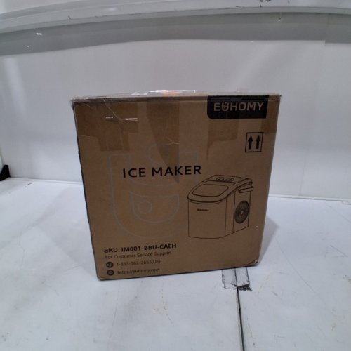 EUHOMY COUNTERTOP ICE MAKER MACHINE WITH HANDLE - BLUE (MODEL: IM001-BBU-CAEH) image 6