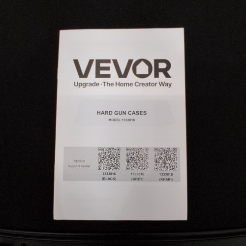 VEVOR LOCAKBLE HARD GUN CASE WITH FOAM - 52" - IP67 WATER AND DUST PROOF - BLACK (MODEL: 1333816) image 2