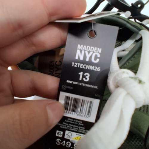 MEN'S MADDEN NYC ATHLETIC SNEAKERS - 13 - OLIVE GREEN / WHITE (STYLE: 12TECHM26) image 2