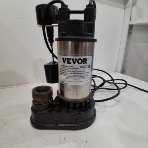VEVOR SUBMERSIBLE SEWAGE WATER SUMP PUMP WITH 33FT MAX LIFT - 1100W, 1.5HP, 100GPM (MODEL: SPS07502VD) image 6