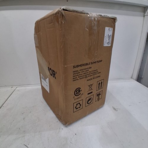 VEVOR SUBMERSIBLE SEWAGE WATER SUMP PUMP WITH 33FT MAX LIFT - 1100W, 1.5HP, 100GPM (MODEL: SPS07502VD) image 7