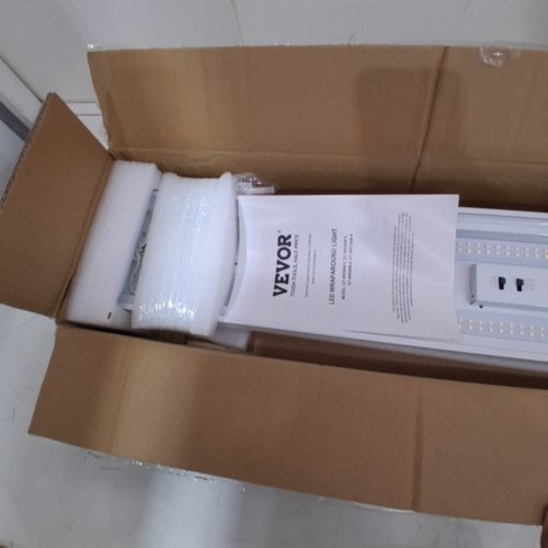 VEVOR LED FLUSH CEILING MOUNT WRAP AROUND LIGHT - REPLACES FLORESCENT LIGHTS - 4FT - 40W - 4500LM - 6500K - WHITE (MODEL: GT-WR40W-1) image 4