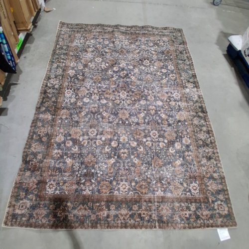 BERTHMEER WASHABLE NON-SLIP VINTAGE FADED AREA RUG - 5FT X 7FT - BROWN / MULTICOLORED - (MODEL: 416009330756) image 2