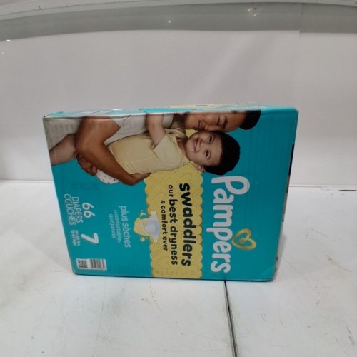 66PK PAMPERS SWADDLERS DIAPERS - SIZE 7 image 3