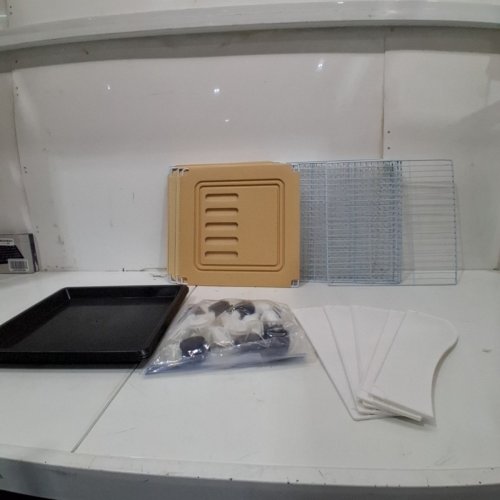 INDOOR COLLAPSIBLE ANIMAL CAGE WITH REMOVEABLE CLEANING TRAYS - ORANGE/WHITE image 2