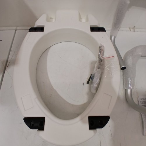 VEVOR RAISED TOILET SEAT WITH ARMS - 300LB CAPACITY - WHITE (MODEL:SC7060NA-L-4) image 4