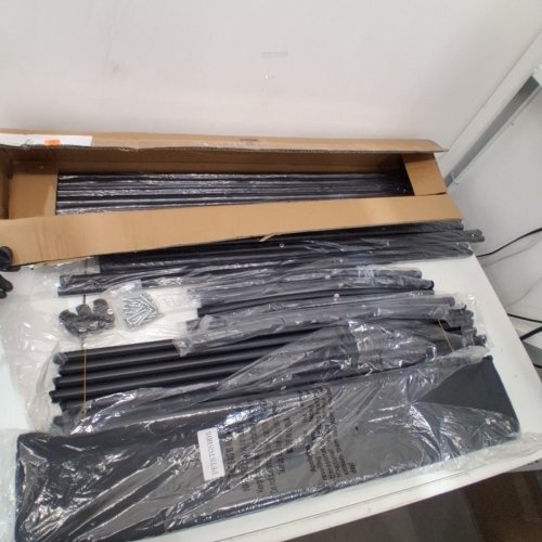 3 -PANELS FABRIC ROOM DIVIDER FOR OFFICE / BEDROOM - 74" X 102" -BLACK (MODEL: PFTSTGSH05) image 2