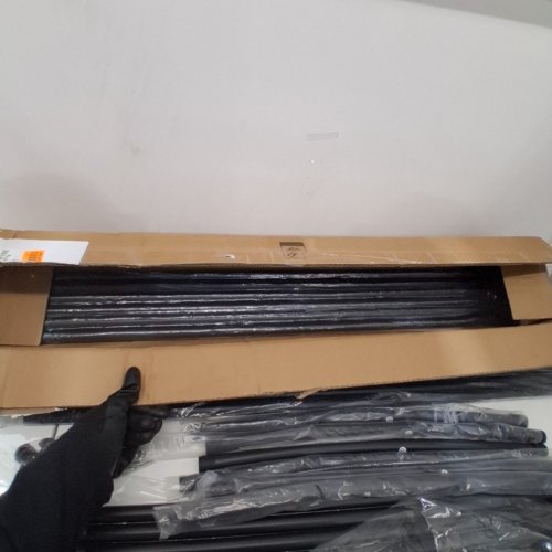 3 -PANELS FABRIC ROOM DIVIDER FOR OFFICE / BEDROOM - 74" X 102" -BLACK (MODEL: PFTSTGSH05) image 4