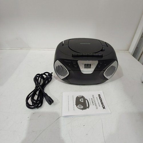 MAGNAVOX PORTABLE CD/CASSETTE PLAYER WITH AM/FM RADIO - BLACK (MODEL: MRCD386-BLACK) image 5