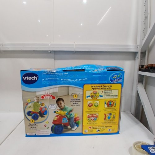 VTECH 2-IN-1 LEARN & ZOOM MOTORBIKE, SING & LEARN MODE AND RIDE-ON MODE, TRANSFORMS FROM 3 WHEELED TRIKE FOR MORE STABILITY TO 2 WHEELED BIKE FOR MORE BALANCED RIDERS image 4