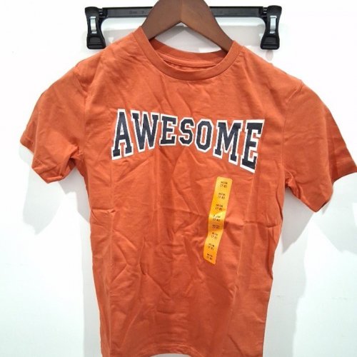 KID'S "AWESOME" GRAPHIC T-SHIRT - MEDIUM (7-8) - ORANGE (STYLE: GRF51500BX) image 2