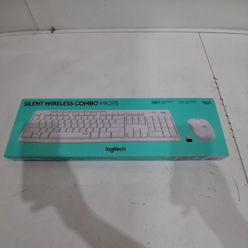 2PC LOGITECH WIRELESS MOUSE & KEYBOARD COMBO WITH SILENTTOUCH TECHNOLOGY - WHITE (MODEL: MK295) image 4