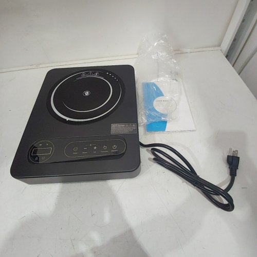 VBGK PORTABLE SINGLE BURNER ELECTRIC COOKTOP WITH LED TOUCH CONTROL - 1800W - SUITABLE FOR 7-8.3" POT - BLACK (MODEL: DT-7) image 4