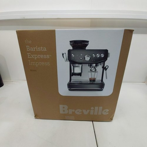 BREVILLE THE BARISTA EXPRESS IMPRESS ESPRESSO/COFFEE MACHINE - BLACK TRUFFLE - (MODEL:BES876 BTR) image 7