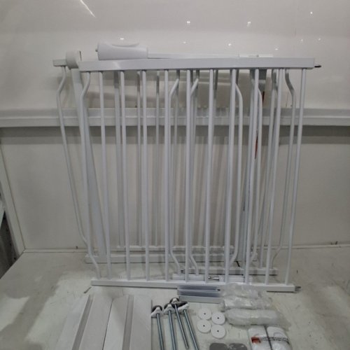 WAOWAO WIDE PRESSURE MOUNTED METAL WALK THROUGH SAFETY GATE - 62.20"-66.93" - WHITE (MODEL: W046) image 4