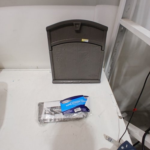 SUNCAST HOSE HANGER CABINET - 150FT HOSE CAPACITY - GREY image 2