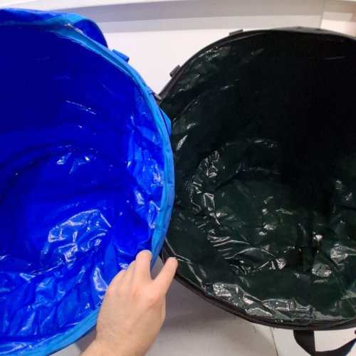 2PK COGHLAN'S POP UP CONTAINER SET- FITS 30GAL TRASH BAGS- 19.5" X 24"- BLUE & BLACK-(MODEL:1919) image 4