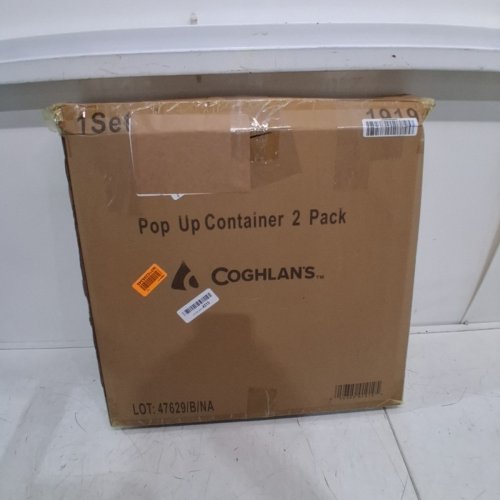 2PK COGHLAN'S POP UP CONTAINER SET- FITS 30GAL TRASH BAGS- 19.5" X 24"- BLUE & BLACK-(MODEL:1919) image 5