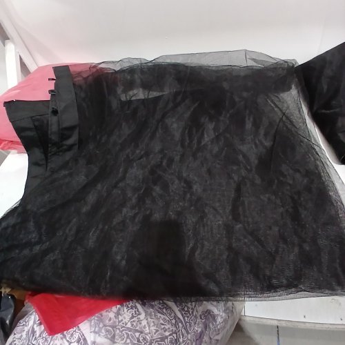 MESH FABRIC GAZEBO NETTING REPLACEMENT PANELS - 4-PANELS, 11FT EACH - BLACK image 3