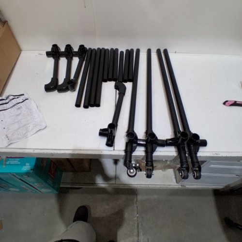 ROLLING ADJUSTABLE HEAVY DUTY BASIC WALKER - 30" - 37" - BLACK image 3