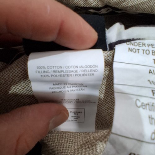 3PC KENNETH COLE PRINTED COMFORTER - 92" X 96" | FULL / QUEEN - BEIGE, BLACK AND WHITE image 5