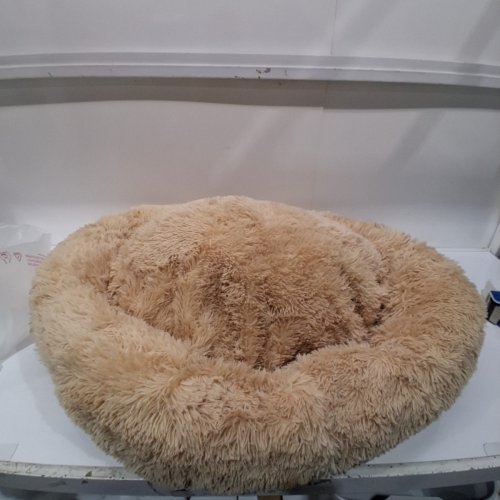 AMAZON BASICS WASHABLE DONUT PET BOLSTER BED WITH REMOVABLE COVER - 36"X36" - BEIGE (MODEL: YF91203MC-BE) image 2