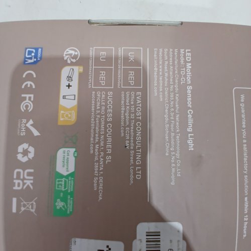 TEDMOS LED MOTION SENSOR IP54 WATERPROOF SHOWER CEILING LIGHT - 550 LM 12000 MAH - WHITE (MODEL: TD-CL) image 3