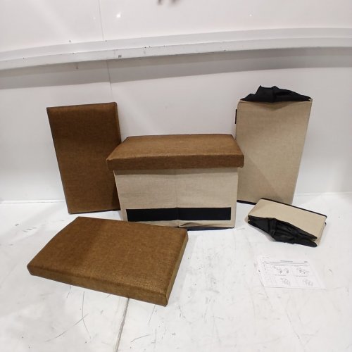 COZY KISS STURDY DOG STAIRS WITH STORAGE - 28.5" X 17" X 16.5" - BROWN image 3