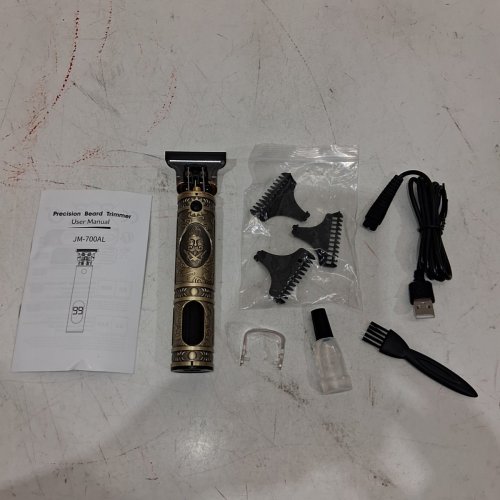 5PC SOLATI PROFESSIONAL HAIR CLIPPERS BEARD TRIMMER - GOLD ( MODEL: JM-700AL) image 4