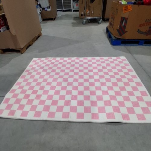 KOSHANI CHECKERBOARD RUG - 3FT11" X 5FT7" - PINK (MODEL: 1116) image 2