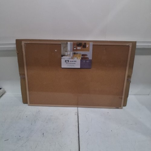 QUARTET CORK BULLETIN BOARD - 35" X 23" - WOOD/BROWN image 2