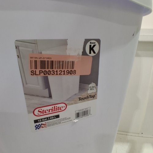 STERILITE TOUCHTOP WASTE BIN - 13 GAL / 49 L - WHITE image 3