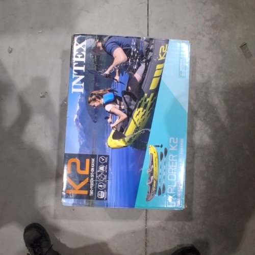 INTEX K1 CHALLENGER 1-PERSON INFLATABLE KAYAK - BLUE/GREEN image 9