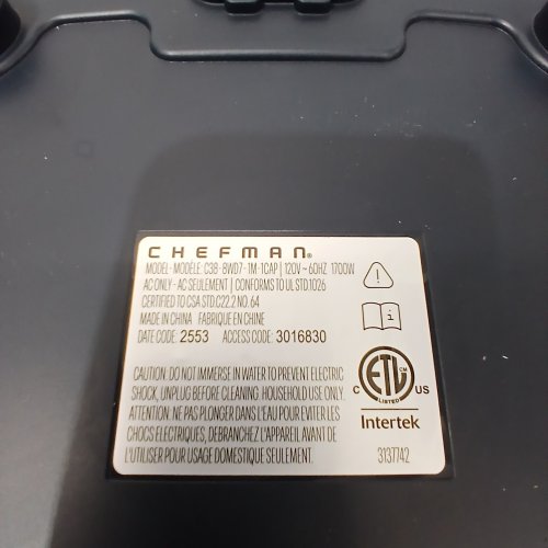 CHEFMAN CRISPINATOR HIGH POWERED AIR FRYER - 8QT - BLUE (MODEL: C38-8WD7-1M-1CAP) image 6